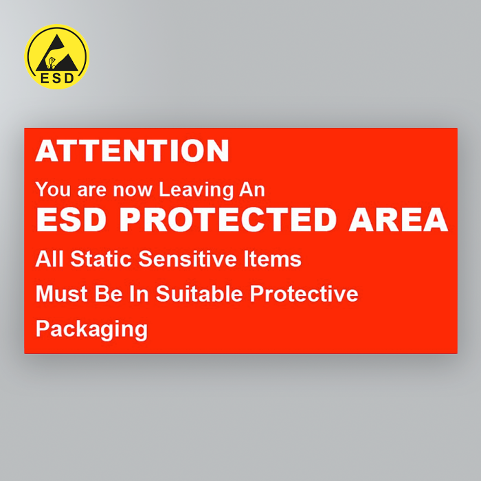 Attention Leaving an ESD Protected Area Awareness Sign Attention Leaving an ESD Protected Area Awareness Sign